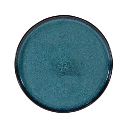 Assiette à dessert en grès bleu d20cm - Volga