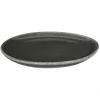 Assiette en grès vert d21cm - black forest