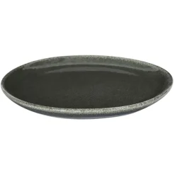 Assiette en grès vert d21cm - black forest