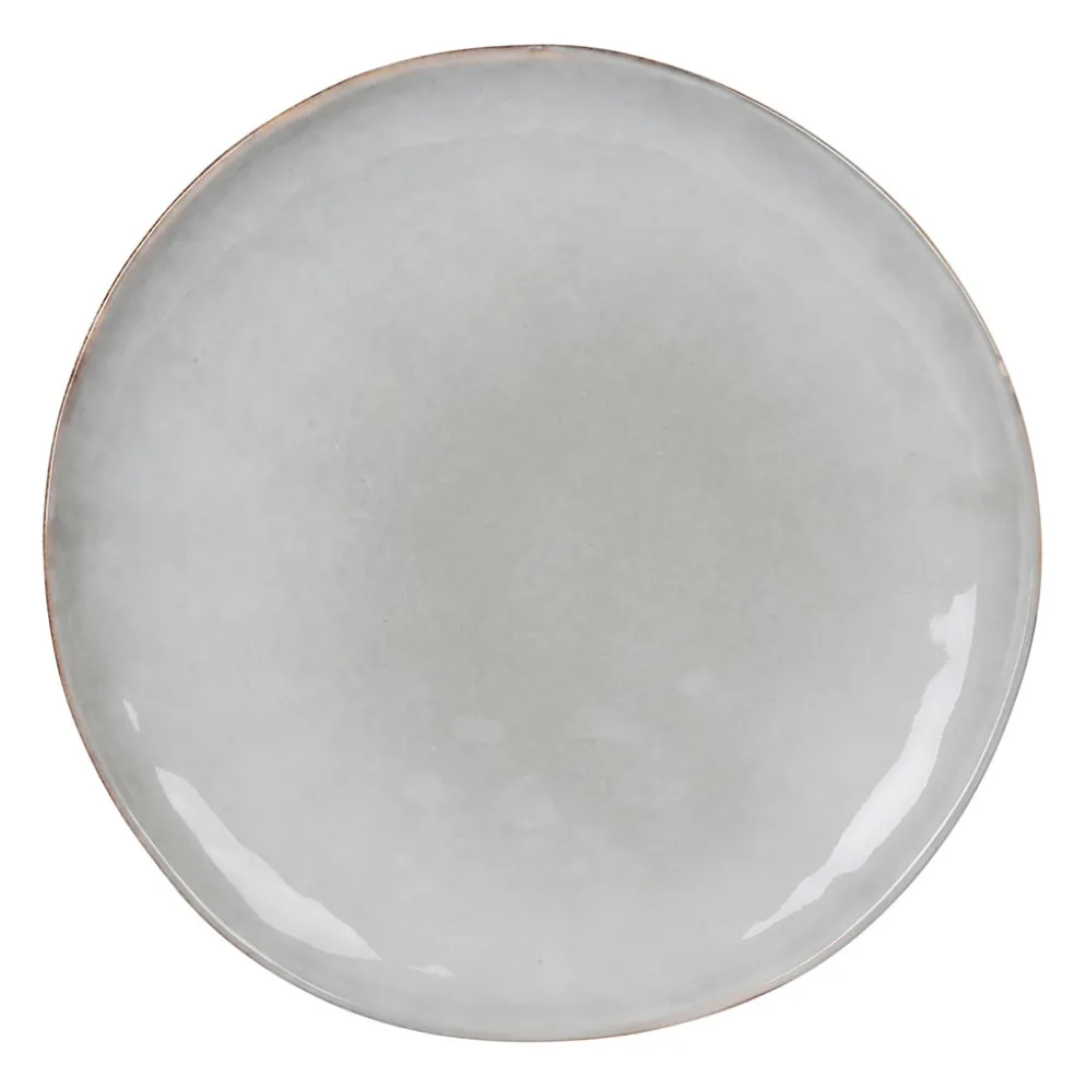 Assiette plate d28cm en grès vert - Nori