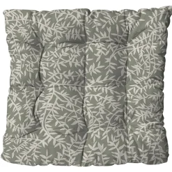 Assise extérieure matelassée en coton vert 46x46cm - Cueillette