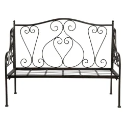 Banquette 2 places en fer forge brun - Volute
