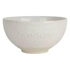 Bol amour en grès écru moucheté 70cl