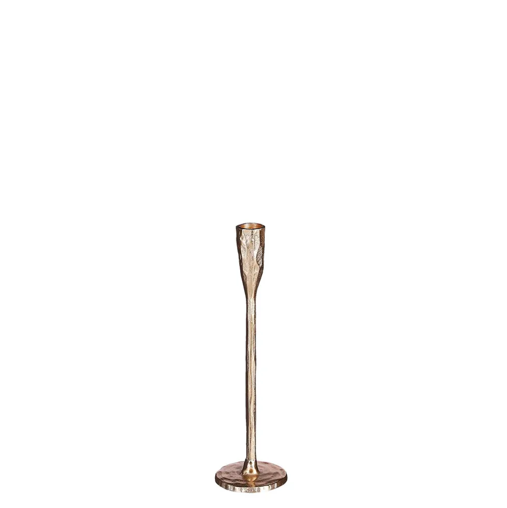 Bougeoir en aluminium or h26cm - Stretto