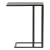 Bout de canape en aluminium et fer noir - Felia