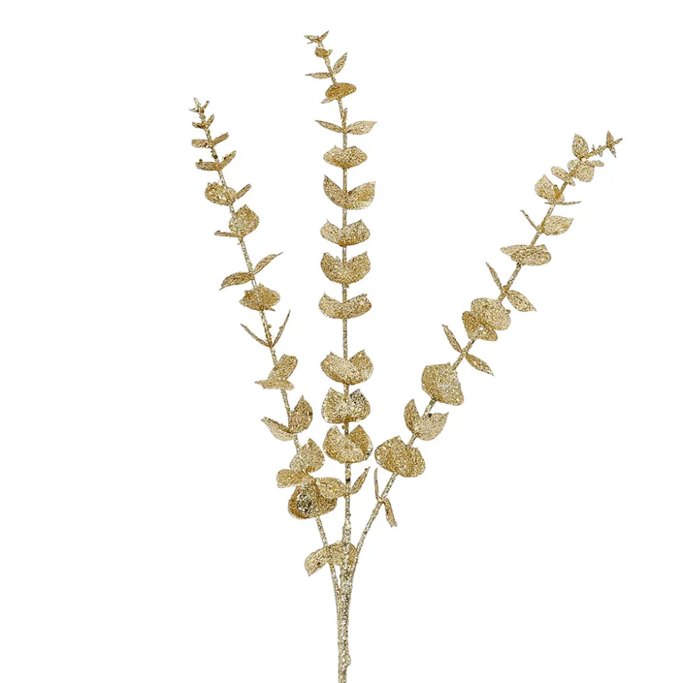 Branchage fleur artificiel métal doré h62cm - epi