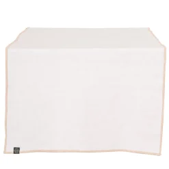 Chemin de table en lin et coton blanc 48x160cm - Calvi II