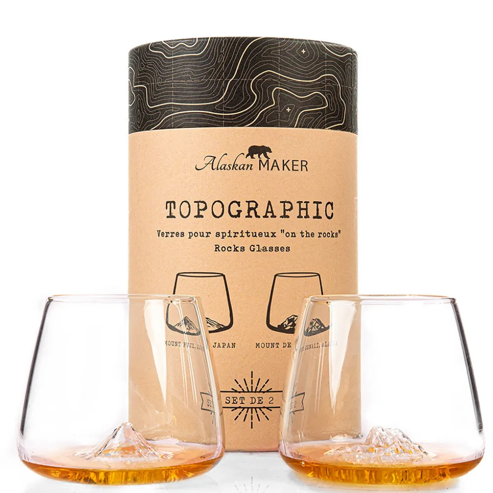 Coffret de 2 verres Denali et Fuji - Topographic