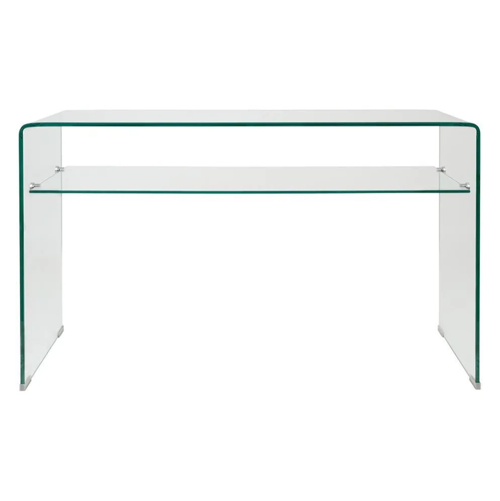 Console 1 étagère en verre trempé - Adela