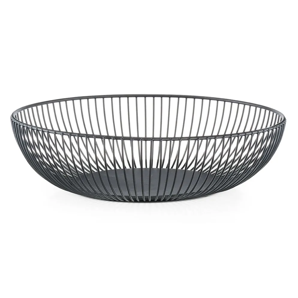 Corbeille à fruit en métal noir d28cm