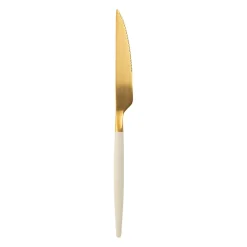 Couteau en inox ivoire et doré - Barisa