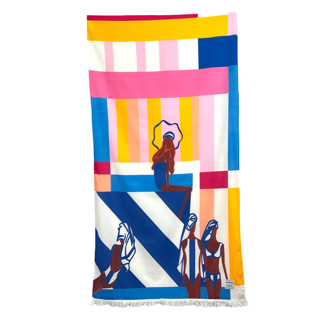Drap de plage en coton Bora bora majorelle 90x170cm - Kikoy