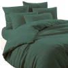 Drap housse en lin et coton pigeon 160x200cm - Limy