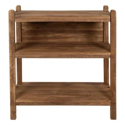 Etagère 3 niveaux en bois recyclé naturel 90x35xh100cm - Campagne