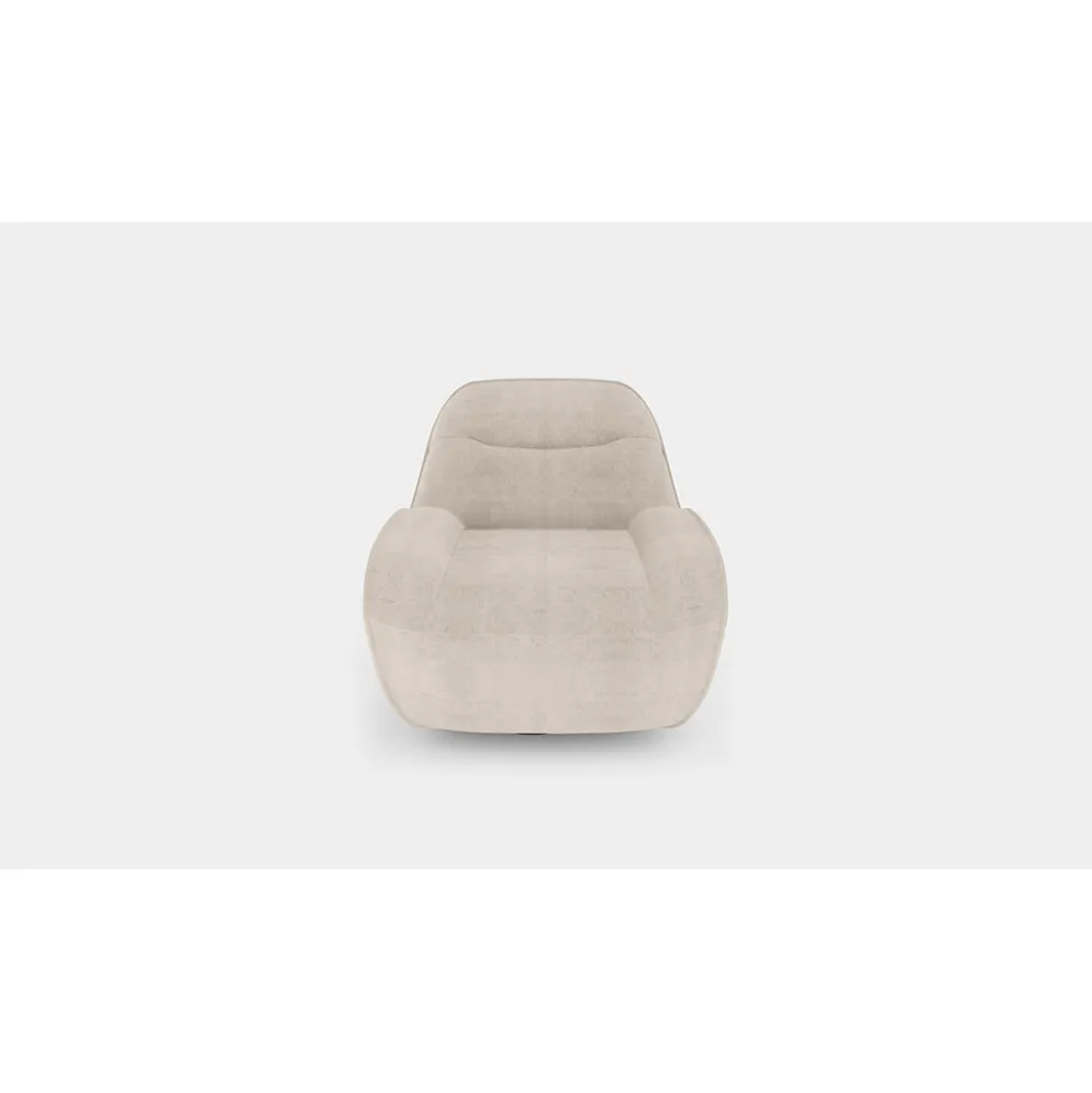 Fauteuil Korgan - Tissu Velouté - Dany Ecru