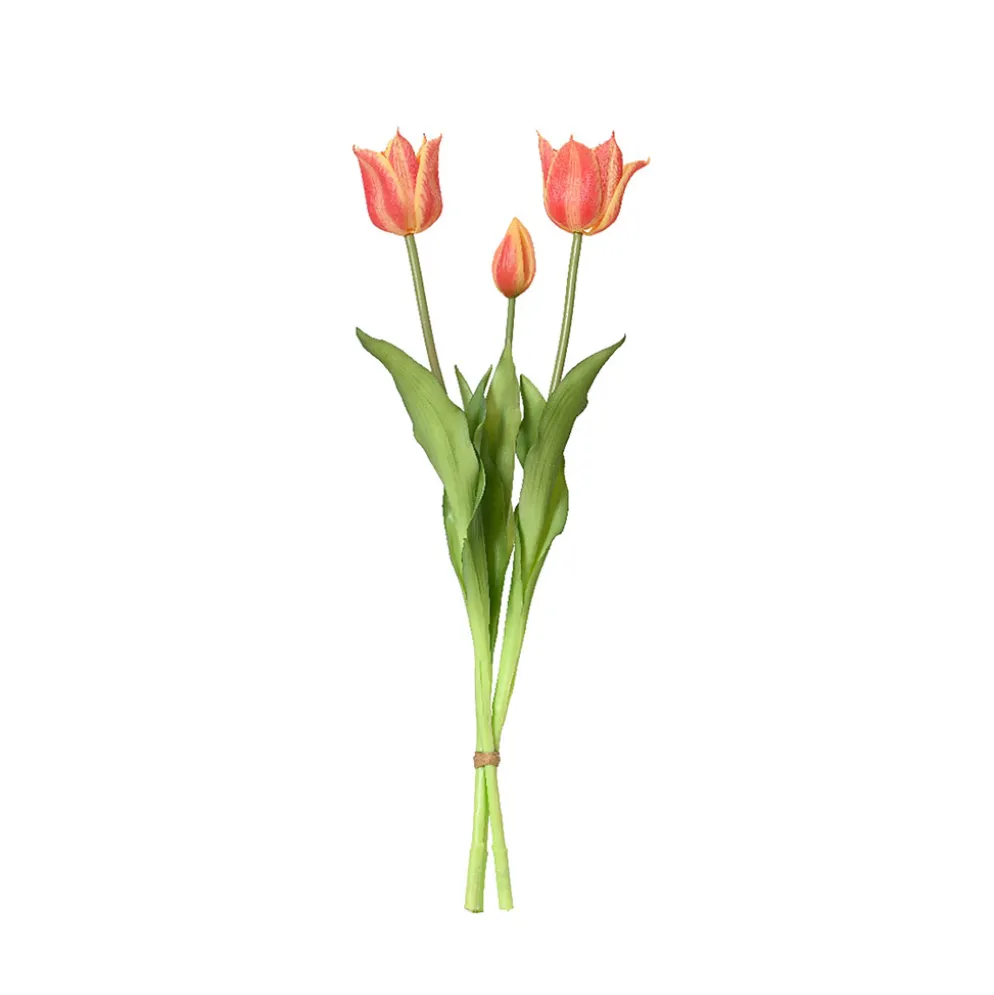 Fleur artificielle tulipe pêche h48cm