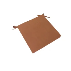 Galette de chaise extérieure en coton terracotta 40x40cm - Colors