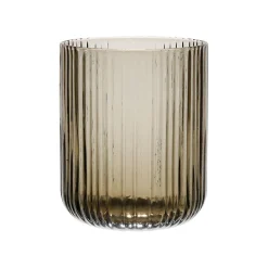 Gobelet strié gris fumé 35cl en verre - folky