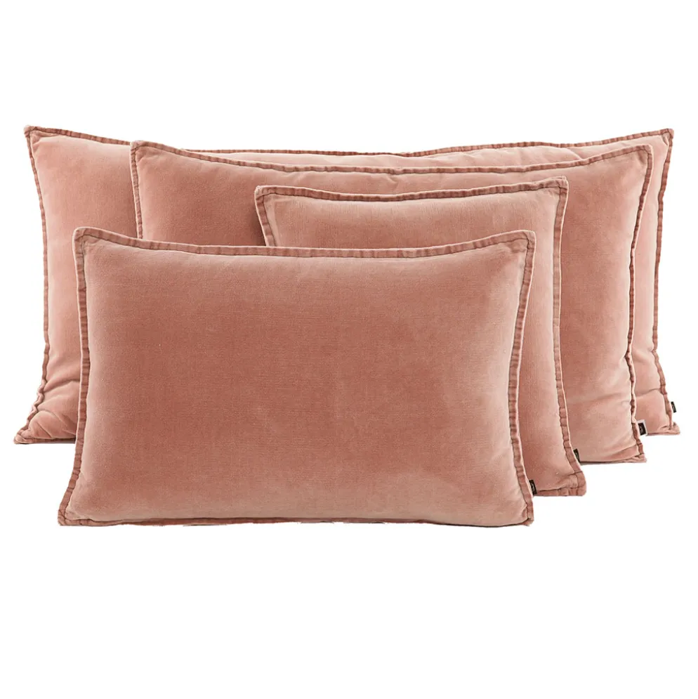Housse de coussin en coton mocaccino 45x45cm - Manhattan