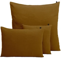 Housse de coussin en lin et coton gold 80x80cm - Figari