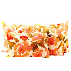 Housse de coussin en lin et coton bois de rose 50x80cm - Ibiza