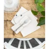Lot de 3 serviettes de table chantilly en gaze de coton 40x40cm - Gaia