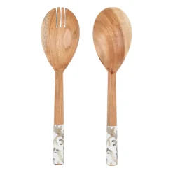 Lot de couverts de salade en manguier beige - Estran