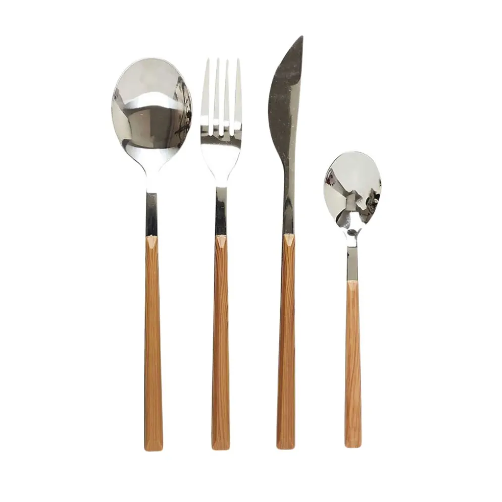 Menagere effet bois 16 pieces