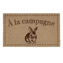 Paillasson campagne en coco naturel 73x43cm - Campagne