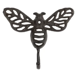 Patere abeille en fonte brun - Abeille