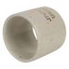 Rond de serviette maman en grès blanc moucheté d3cm