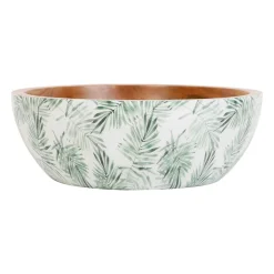 Saladier en acacia et résine vert - palmier