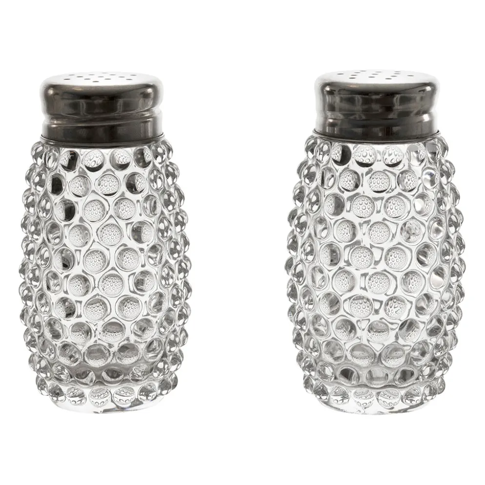 Saliere poivriere en verre -perloa