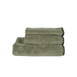 Serviette de bain en coton kaki 90x140cm - Issey