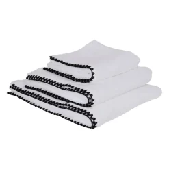 Serviette de bain en coton blanc 70x130cm - Issey
