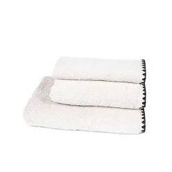Serviette de toilette invité en coton craie 30x50cm - Issey