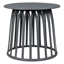 Table basse de jardin ronde grise d50cm - Lumi