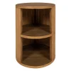 Table de chevet avec 2 niveaux en bambou naturel - Saori