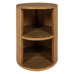 Table de chevet avec 2 niveaux en bambou naturel - Saori