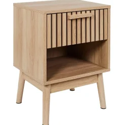 Table de chevet en pin naturel 1 tiroir - Kara