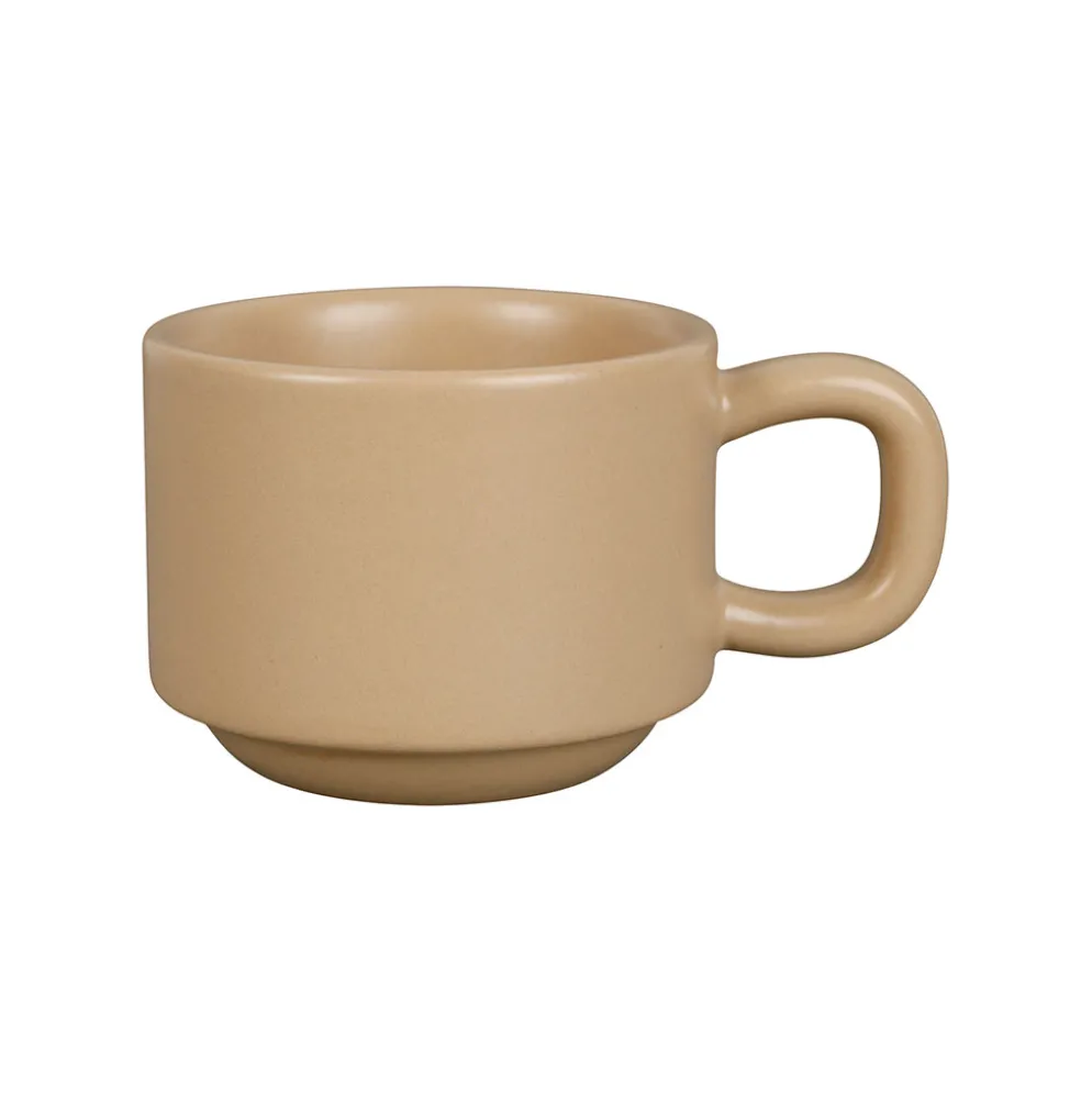 Tasse à café en grès beige mat moucheté 7cl - Klosen