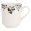 Tasse haute en faïence anthracite 34.5cl - Damier