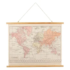 Toile monde rose et orange