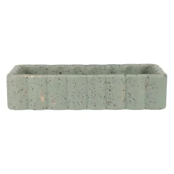 Vide poche en grès sauge moucheté 18x10cm - Aurore