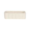 Vide poche rectangle en grès beige 14x9cm - Aurore